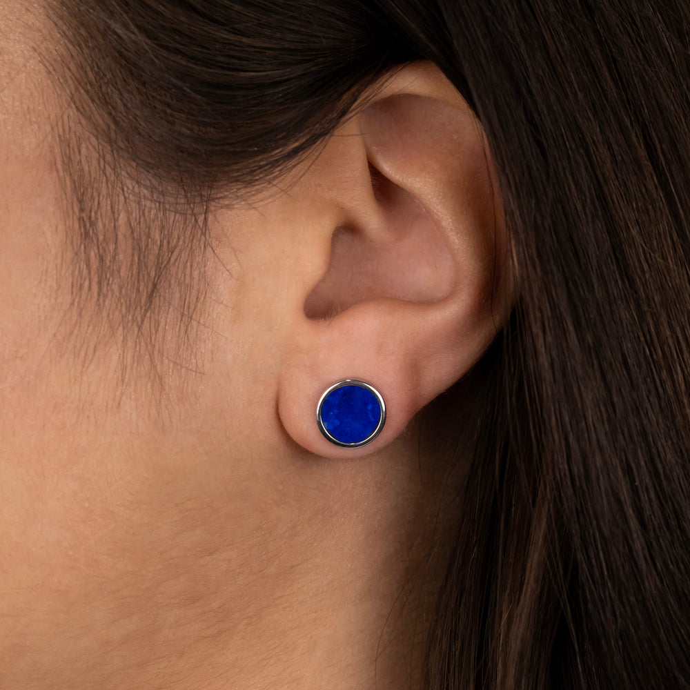 Ohrstecker 925er Silber mit Kraftstein Lapislazuli