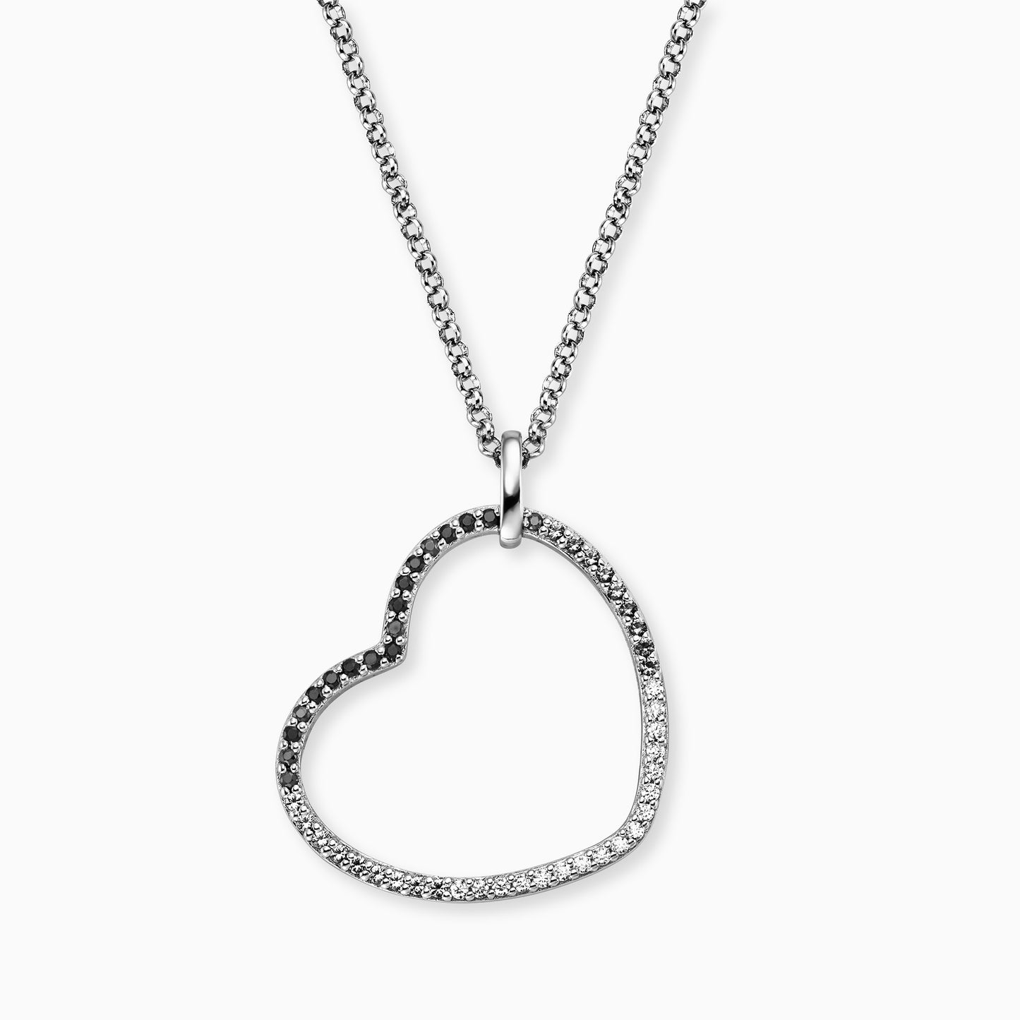 Halskette 925er Silber Herz Shade mit Zirkonia