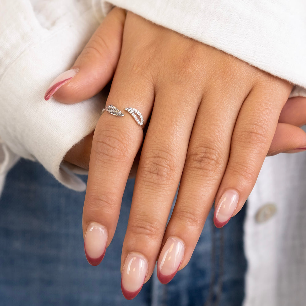 Ring 925er Silber Flügel mit Zirkonia