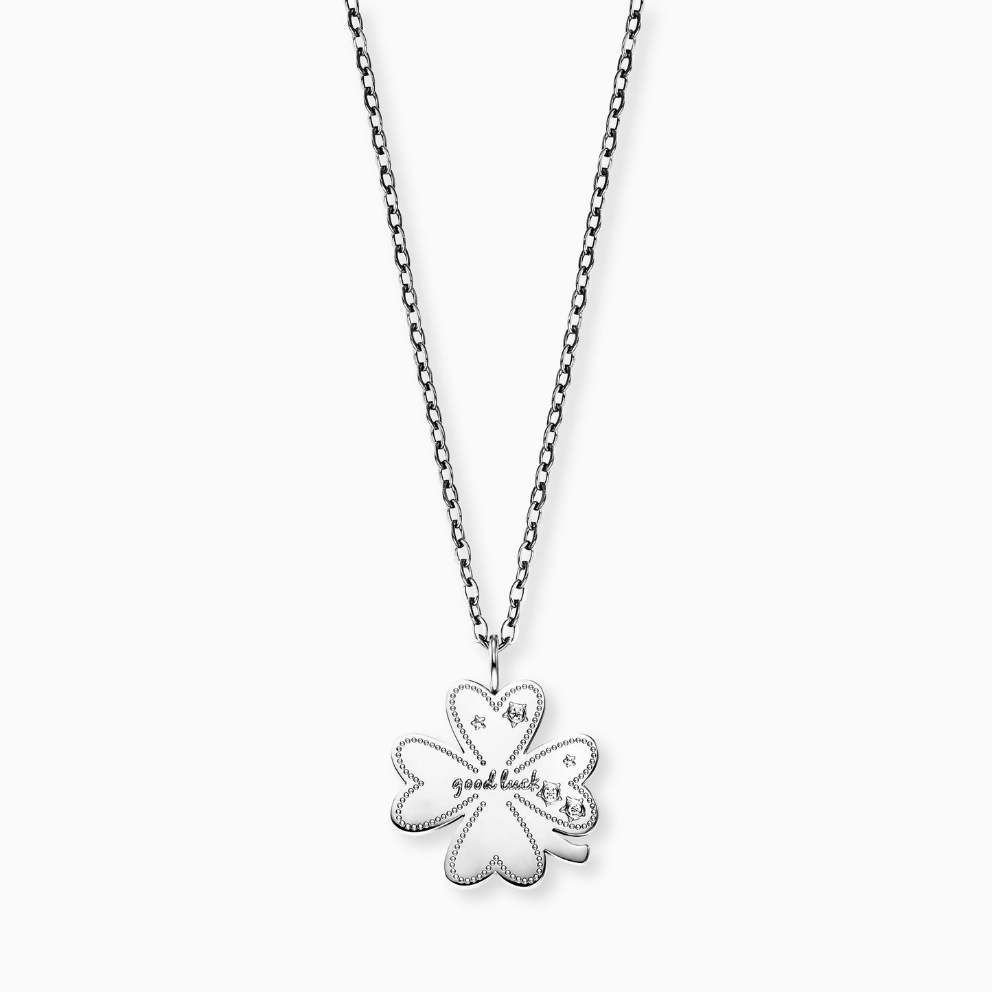 Grußkarte Happiness mit Halskette Edelstahl Silber