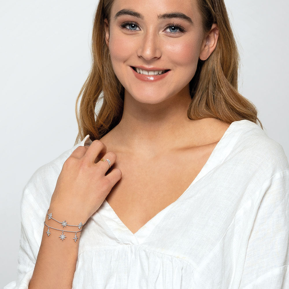 Armband 925er Silber Stern mit Zirkonia