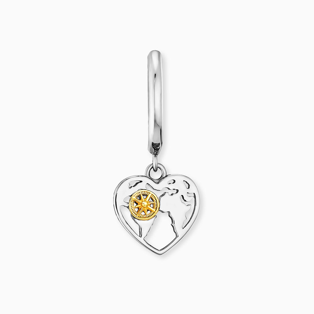 Creole 925er Silber Aloha Herz Bicolor Gold