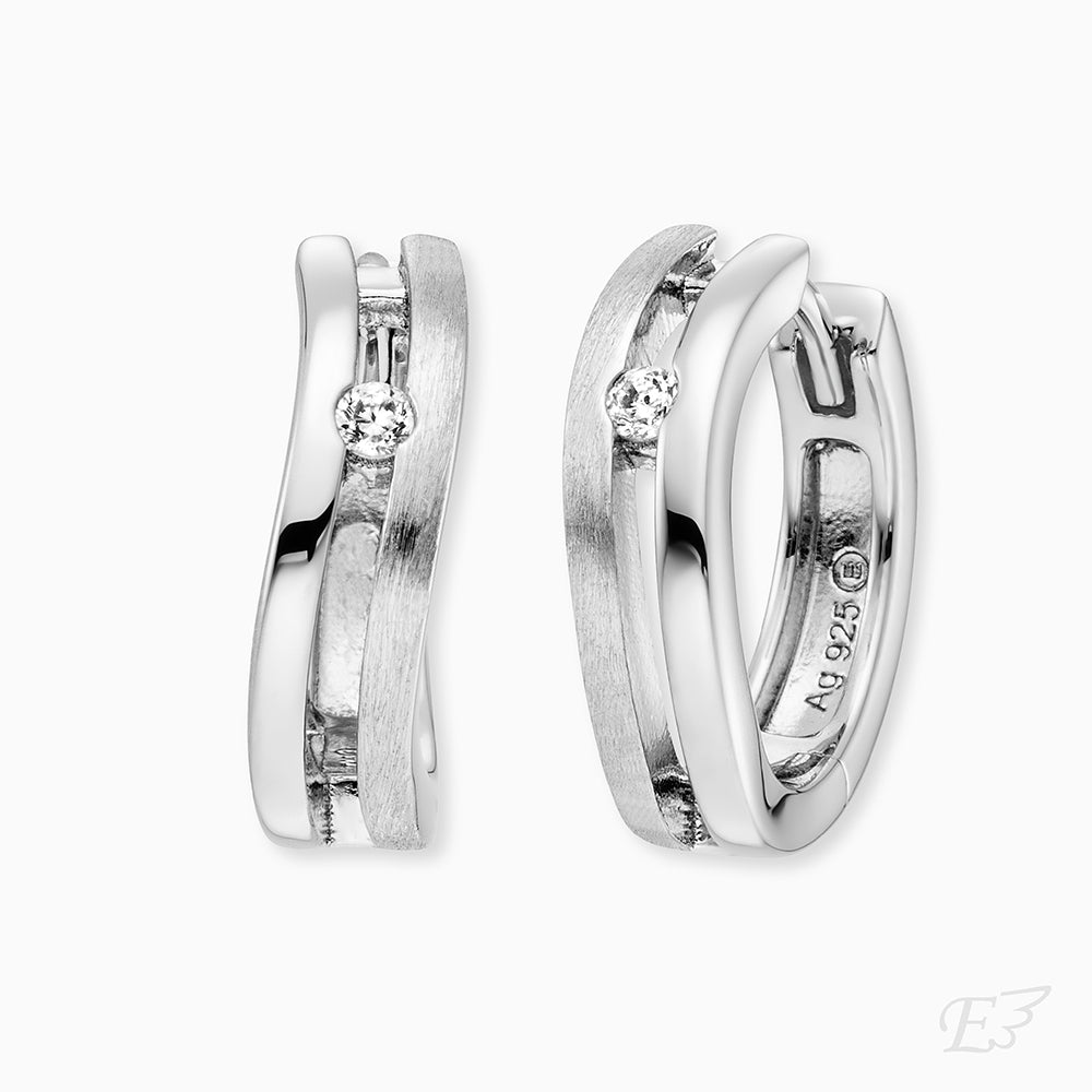 Creole 925er Silber Ella mit Zirkonia
