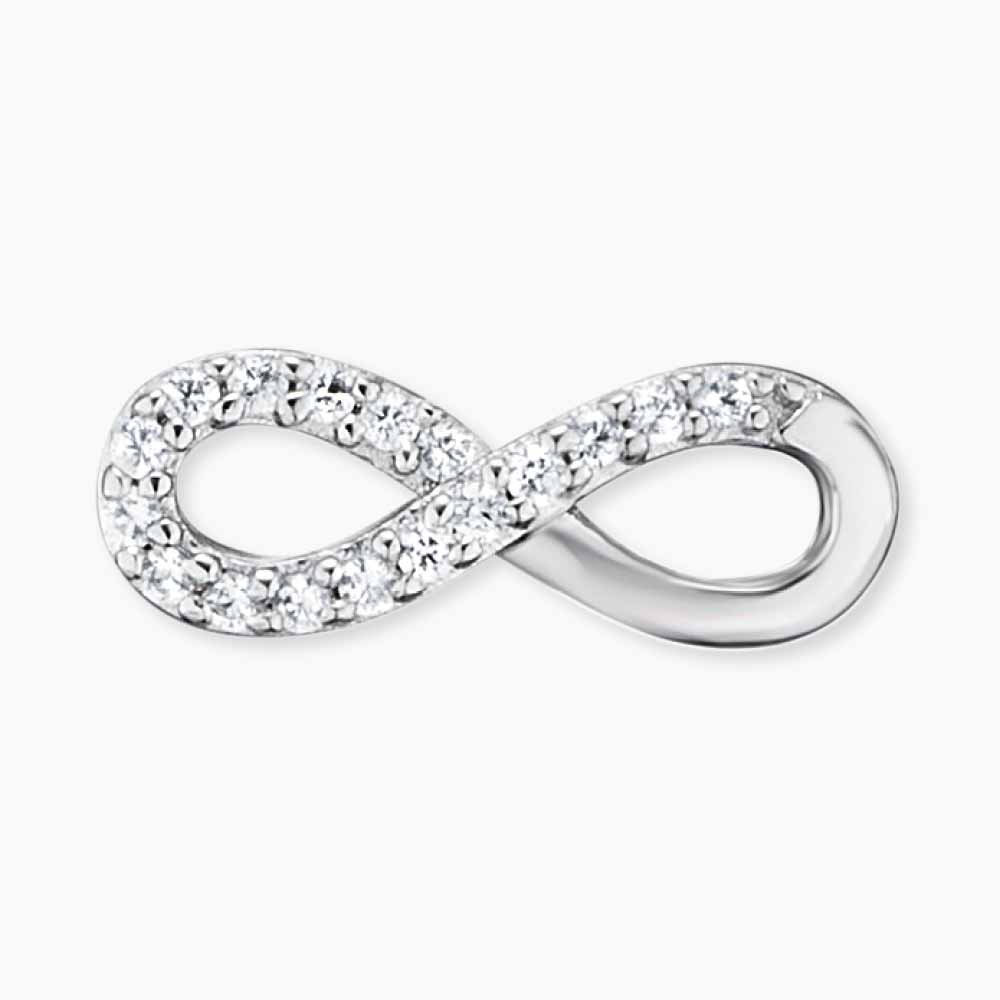 Ohrstecker 925er Silber Infinity mit Zirkonia