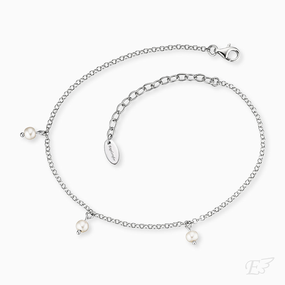 Fußkette 925er Silber mit Süßwasserperlen