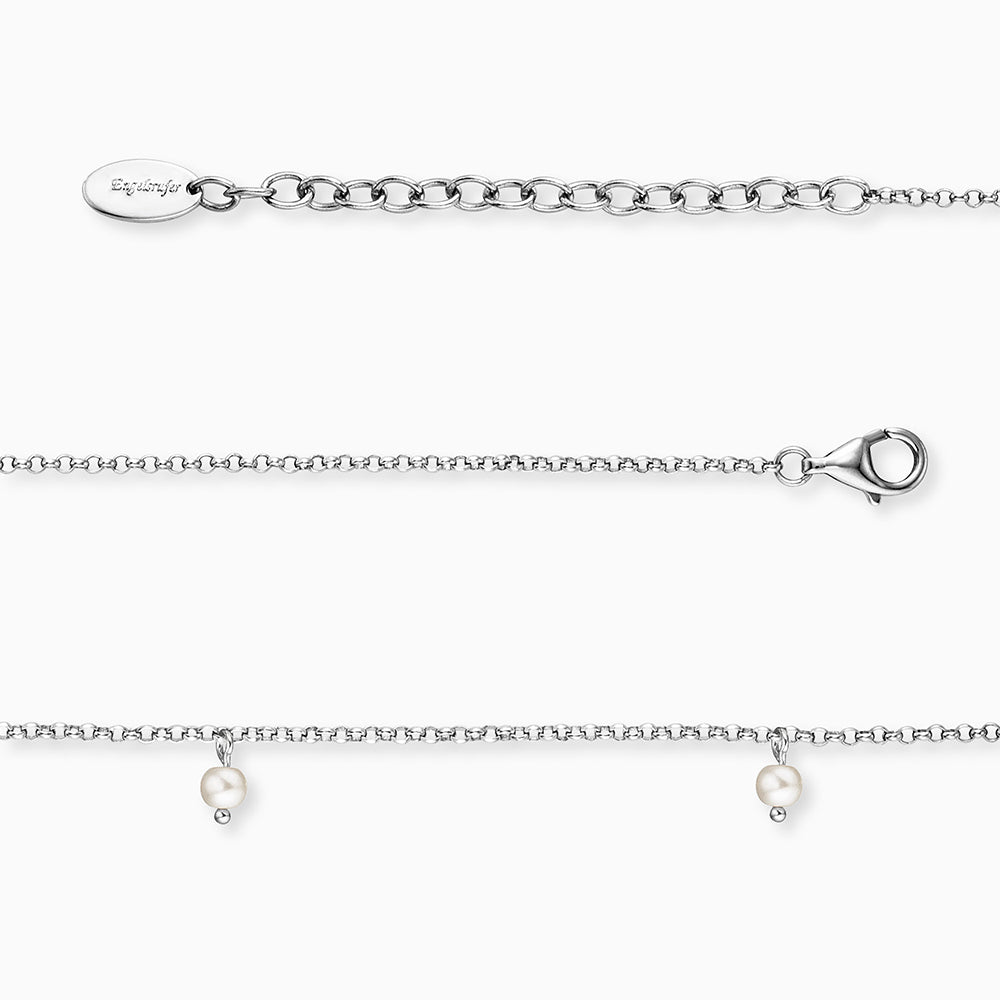 Fußkette 925er Silber mit Süßwasserperlen