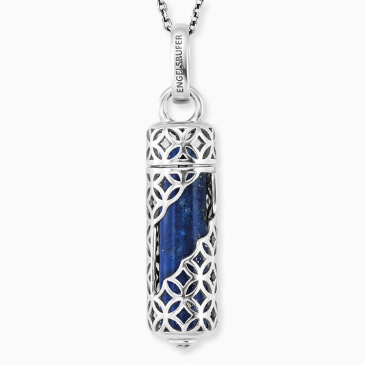 Halskette 925er Silber Powerful Stone mit Kraftstein Lapislazuli Größe M