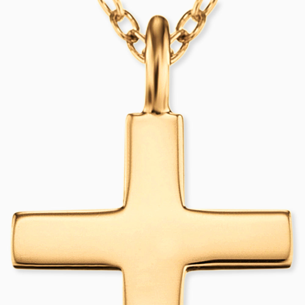 Halskette 925er Silber Kreuz Gold