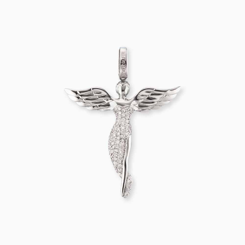 Anhänger 925er Silber Schutzengel mit Zirkonia