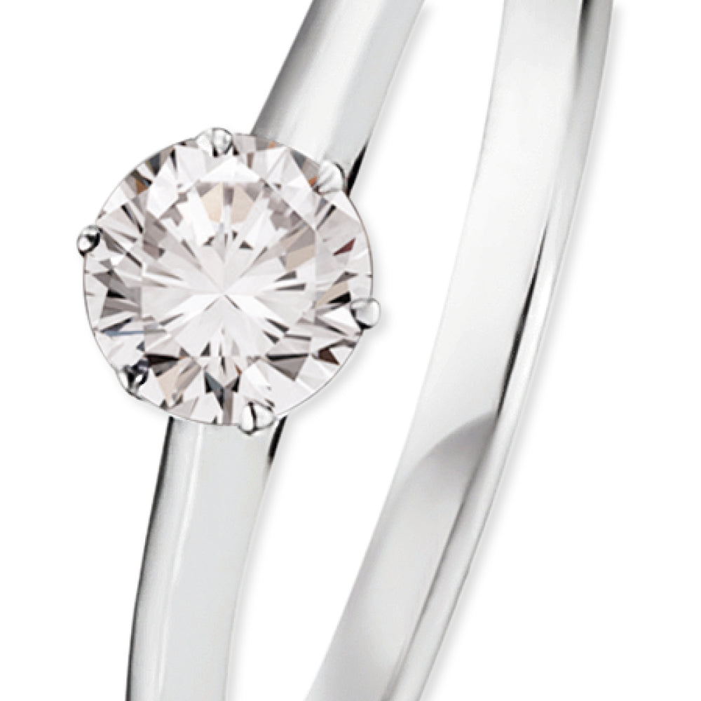 Ring 925er Silber Shiny mit Zirkonia in verschiedenen Grössen