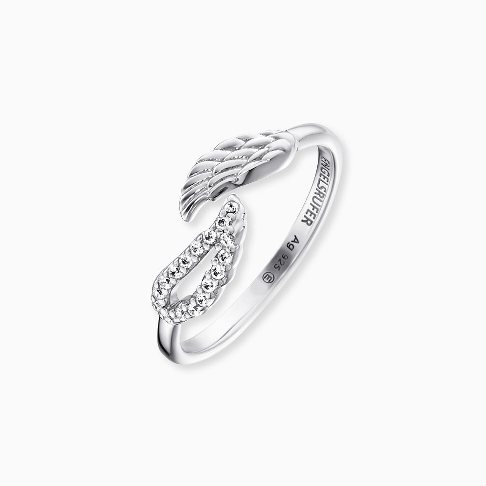 Ring 925er Silber Flügel mit Zirkonia