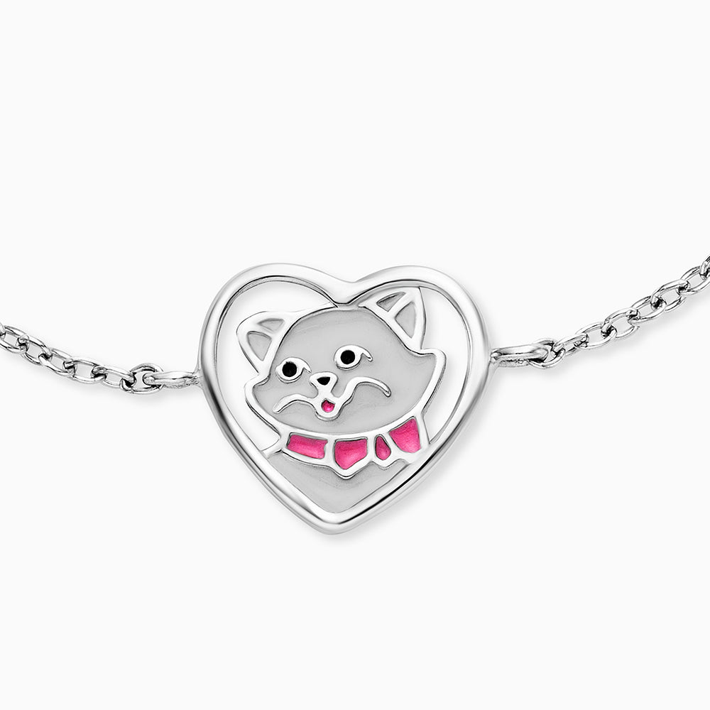 Engelsrufer Kinderarmband Mädchen Katze mit Emaille Multicolor