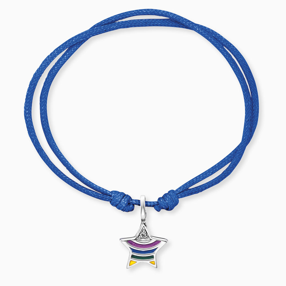 Kinder Armband Nylon Stern mit Emaille