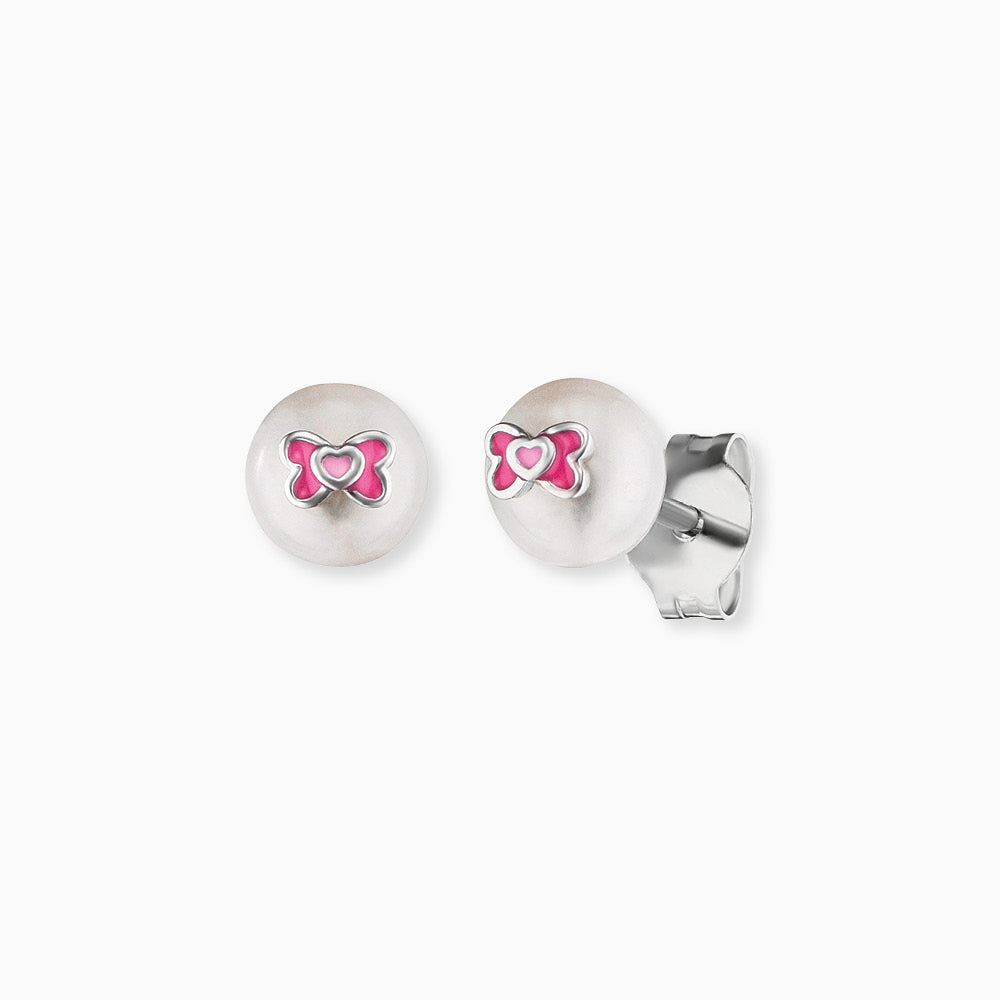 đ Kinder Ohrringe 925er Silber Schleifen mit Emaille (100% off)