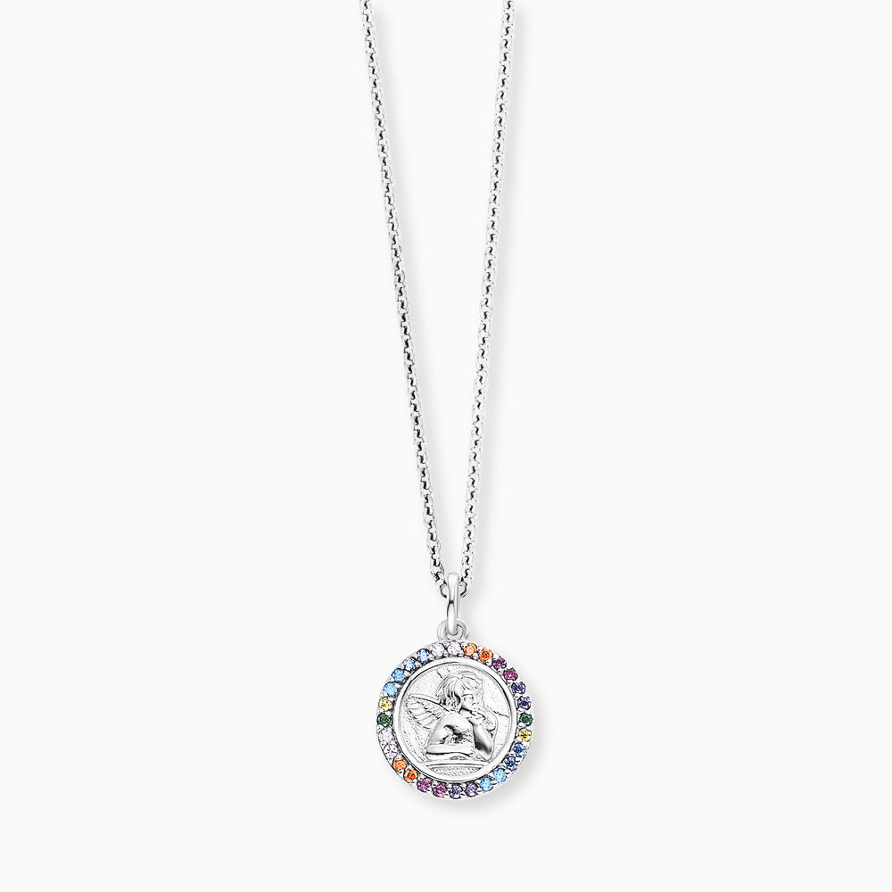 Kinder Halskette 925er Silber Angeli mit Zirkonia