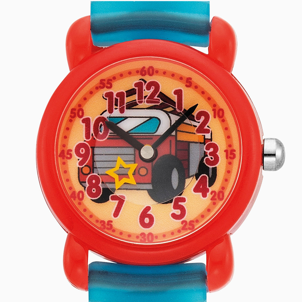 Engelsrufer Kinder Uhr Feuerwehr Multicolor für Jungen inkl. Stiftemäppchen