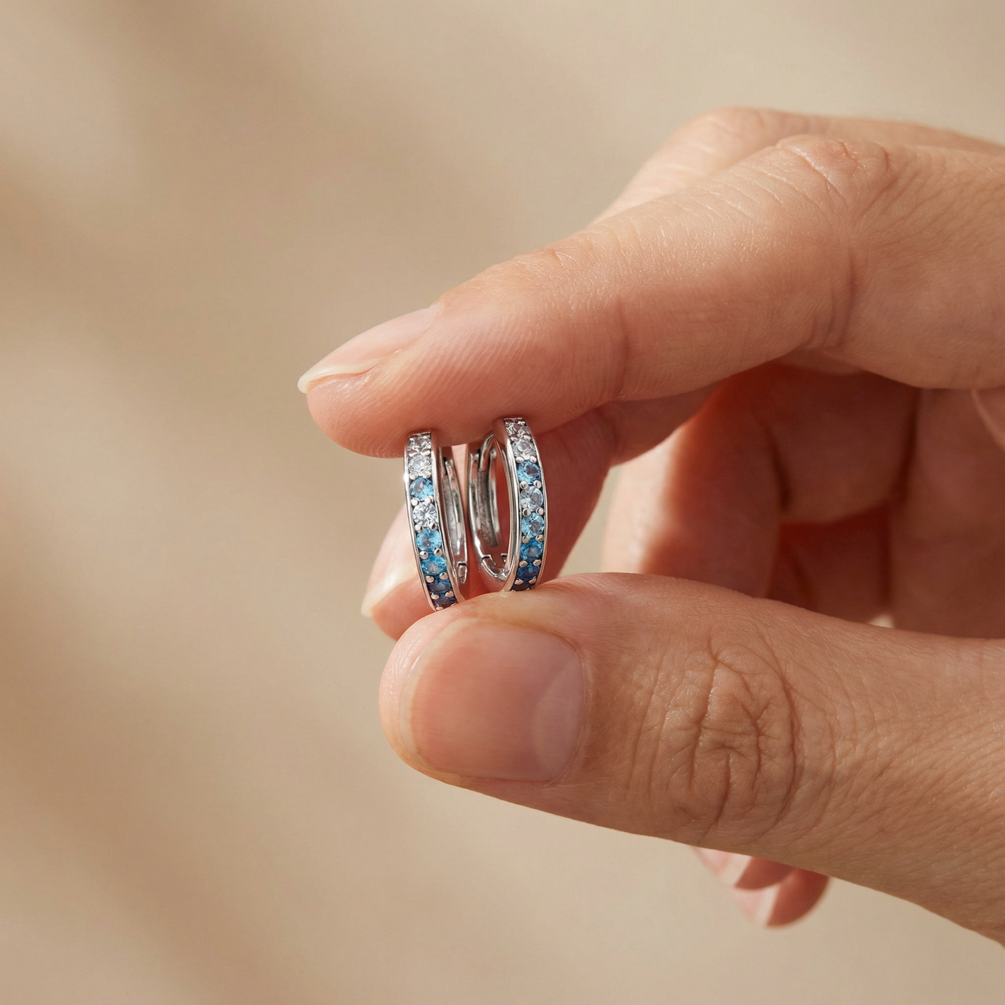 Creole 925er Silber Ocean mit Zirkonia Multicolor in 2 Größen