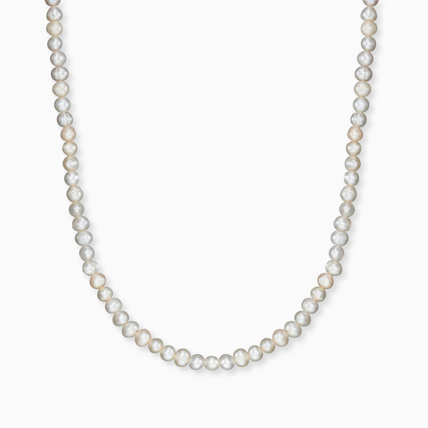 Halskette 925er Silber mit Süßwasserperlen 40 cm