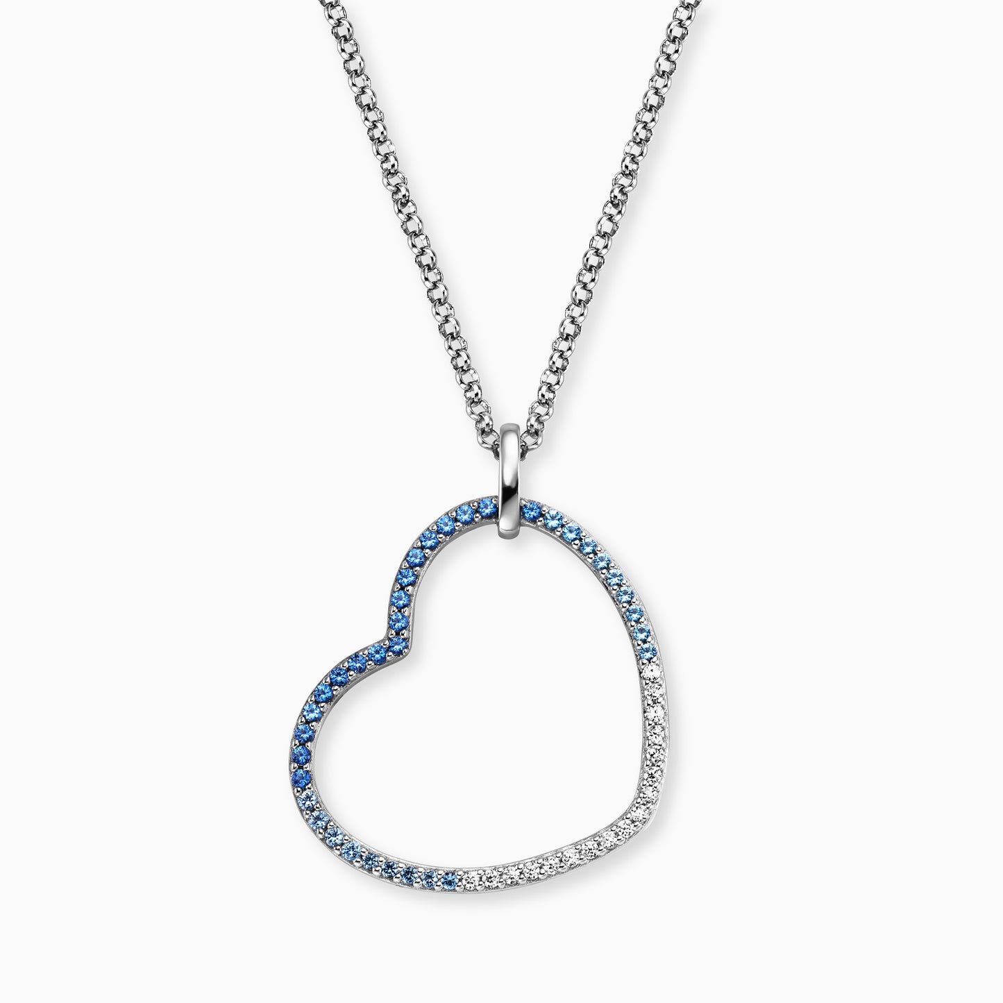 Kette Herz Ocean Silber mit Zirkonia