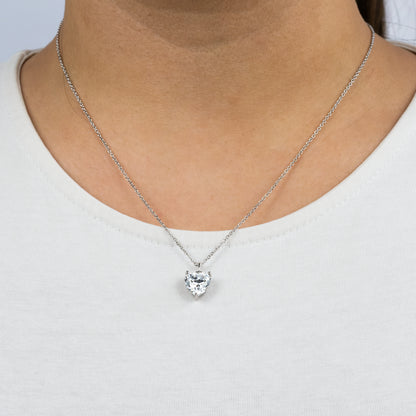 Halskette 925er Silber Herz Shiny mit Zirkonia