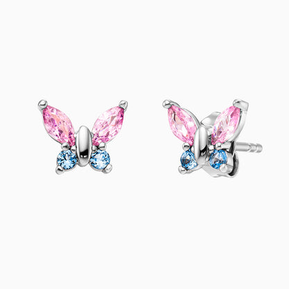 Engelsrufer Kinderohrstecker Mädchen Schmetterling mit Zirkonia Multicolor