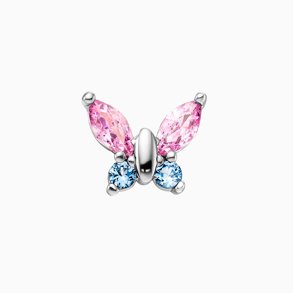 Engelsrufer Kinderohrstecker Mädchen Schmetterling mit Zirkonia Multicolor