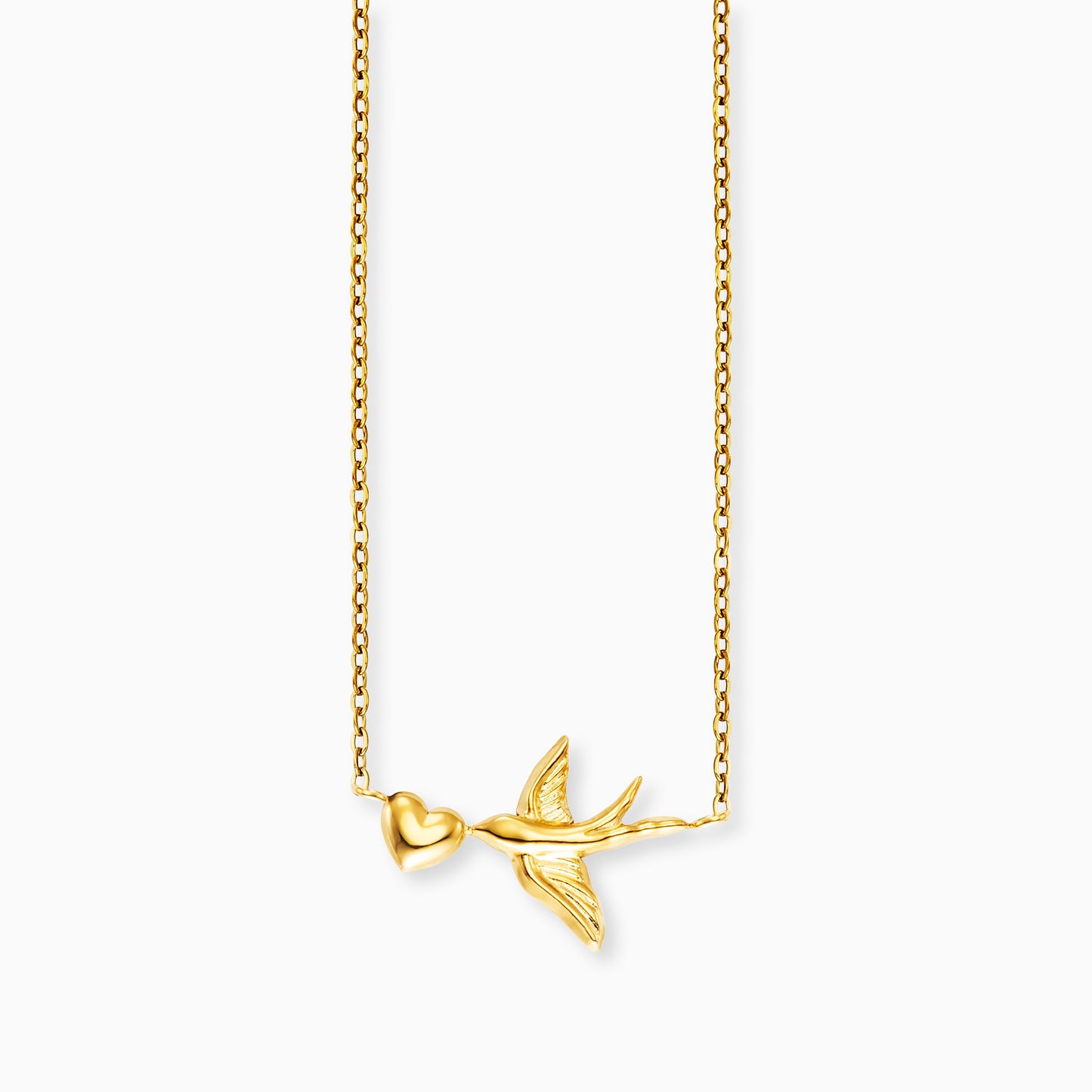 Grußkarte Freedom mit Halskette Edelstahl Gold