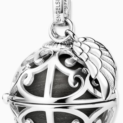 Engelsrufer women's pendant silver with wings and Chime in mother-of-pearl color in gray