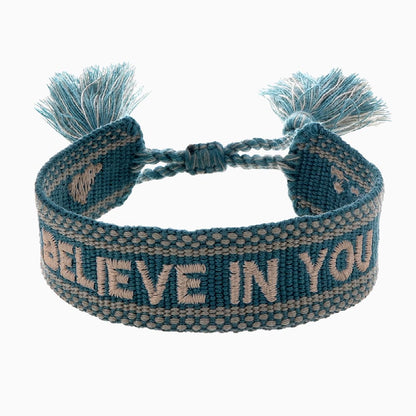 Engelsrufer Damen Stoffarmband mit Stickerei BELIEVE IN YOU