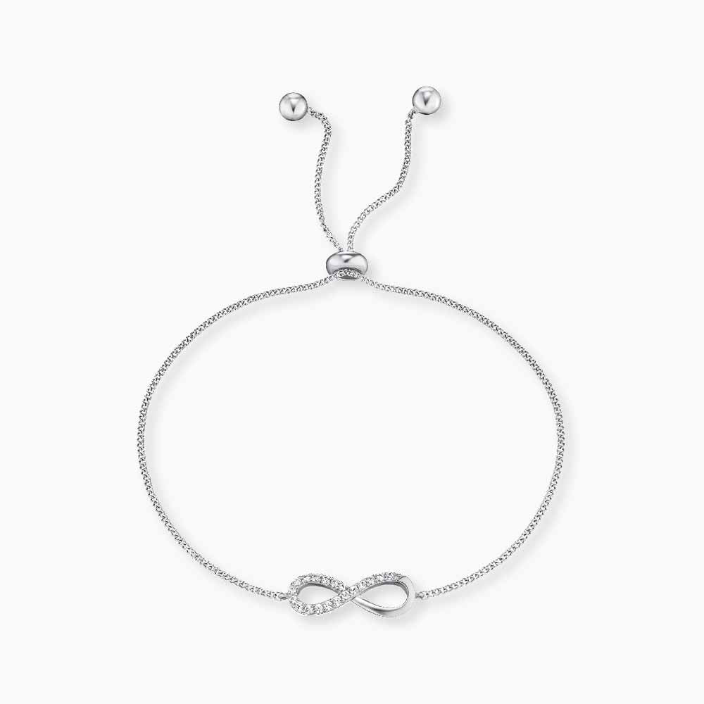 Engelsrufer Ohrstecker, Armband und Halskette für Damen: Silber mit Infinity-Symbol, Love-Schriftzug und funkelnden Zirkoniasteinen