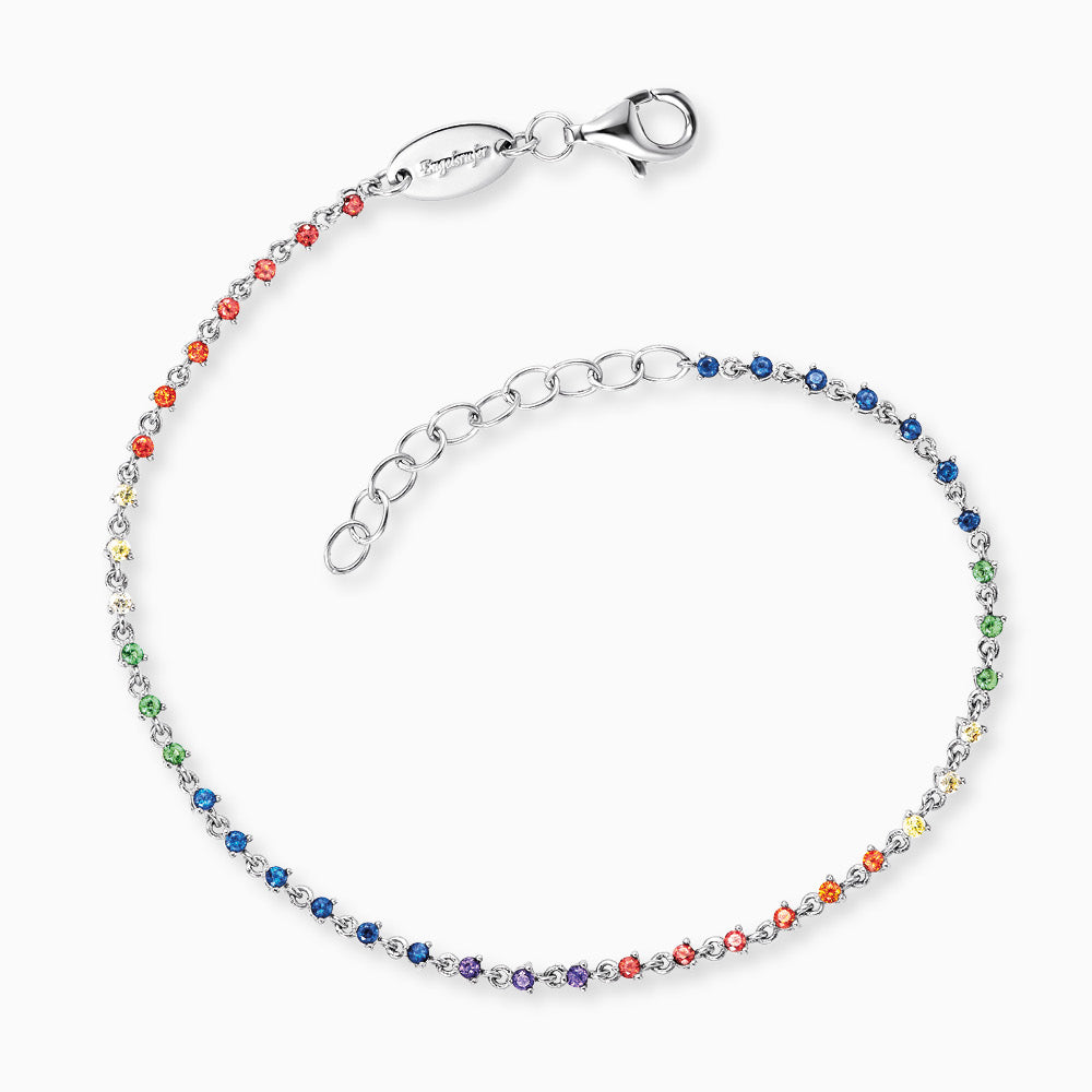 Engelsrufer Armband multicolor Zirkoniasteinen mit Karabinerverschluss