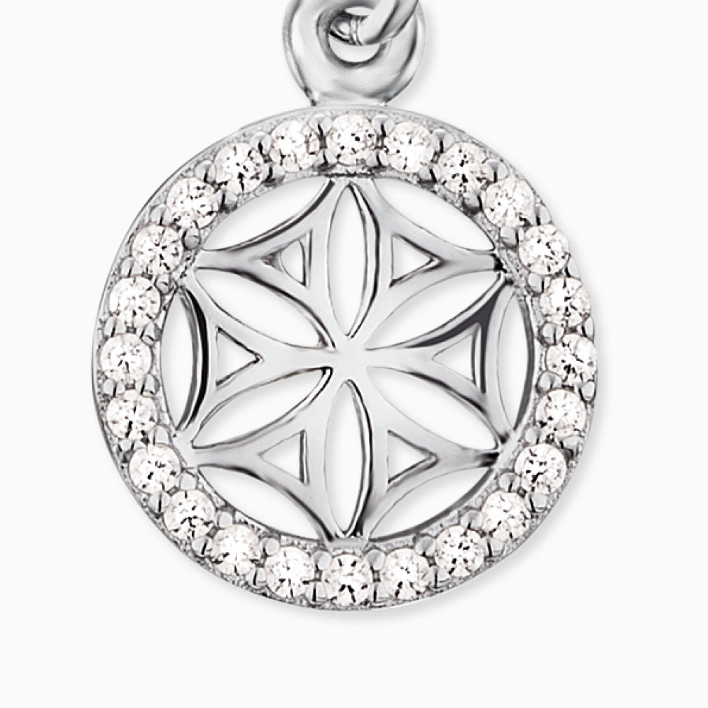 Engelsrufer Charm Lebensblume silber mit Zirkonia