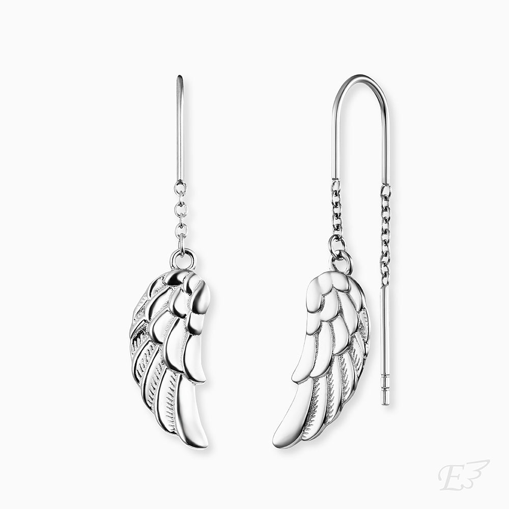 Engelsrufer women's earrings with feather in silver