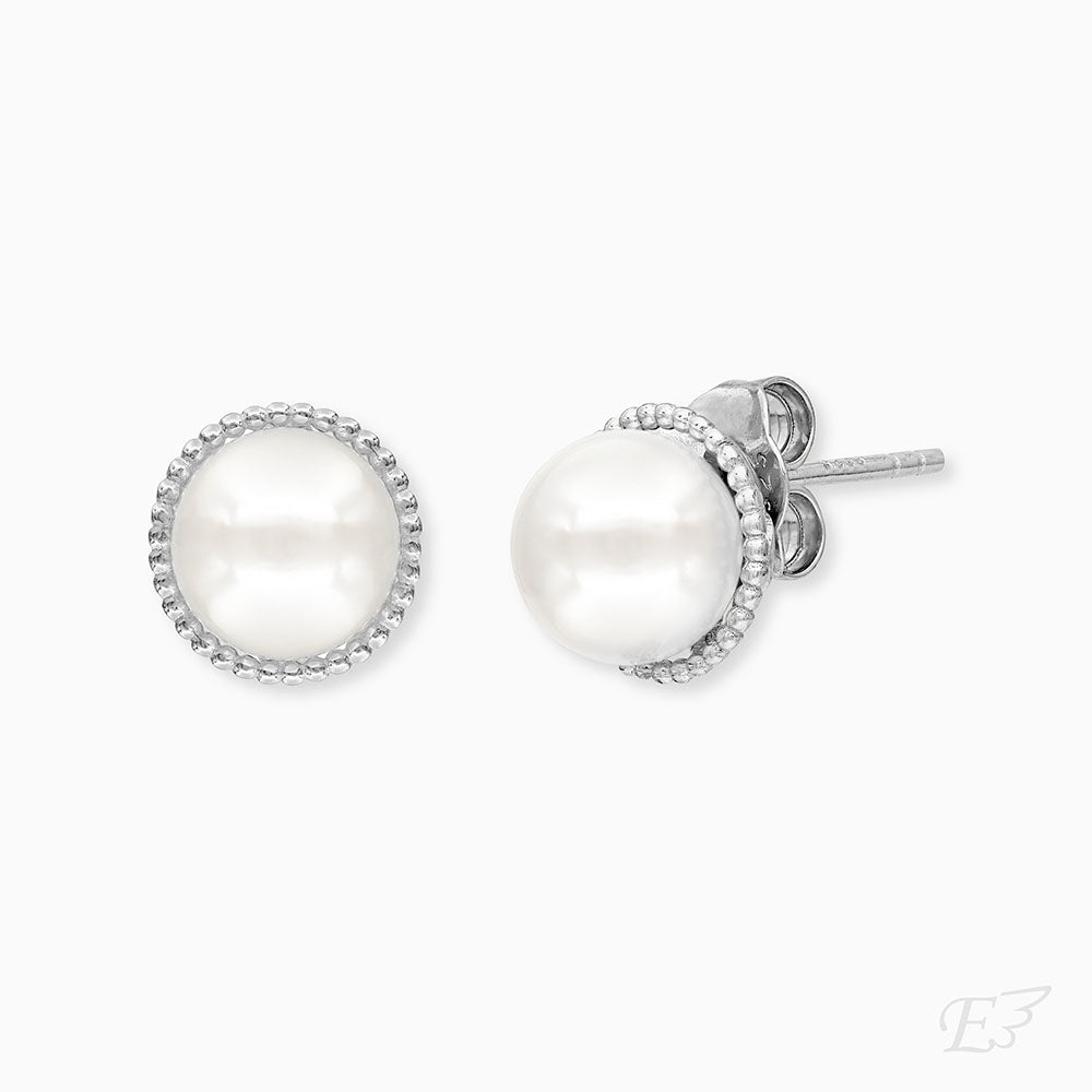 Engelsrufer women's earrings silver with shell pearl