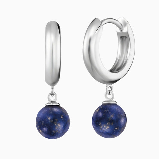 Engelsrufer Damen Creole Silber mit Lapislazuli Perle