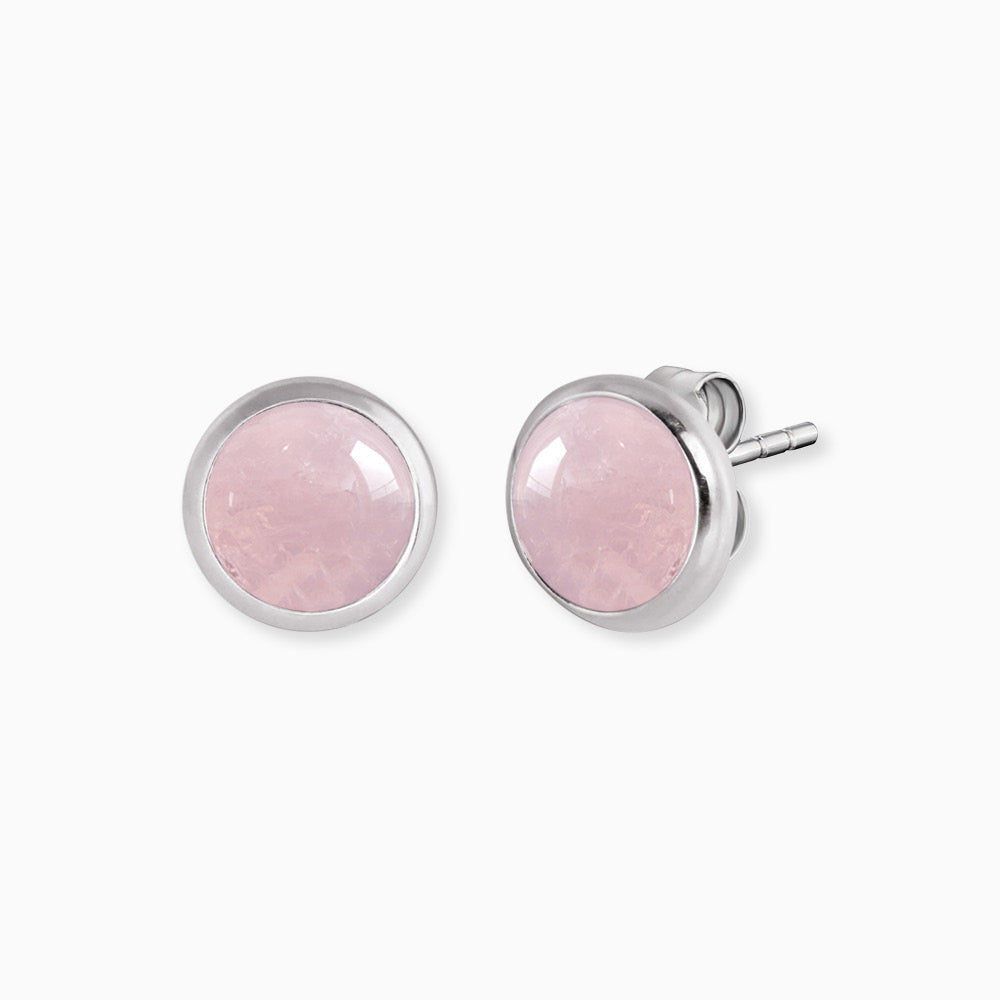 Engelsrufer ear studs rose quartz silver