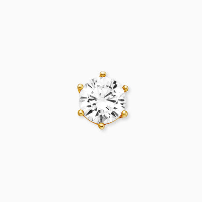 Engelsrufer zirconia stud earrings shiny real silver 18K gold-plated 5mm