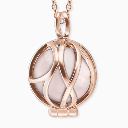 Engelsrufer rose gold women's necklace with interchangeable rose quartz