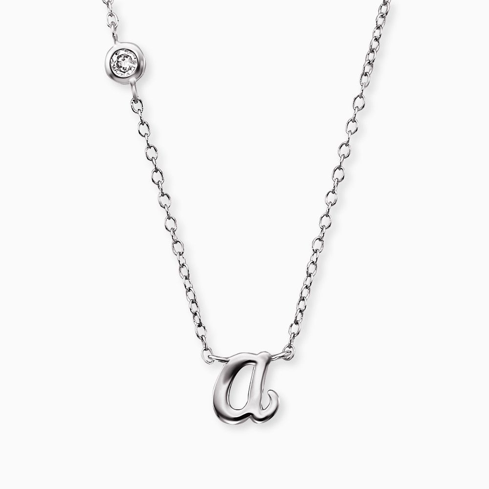 Engelsrufer women's necklace initials all letters with zirconia stone