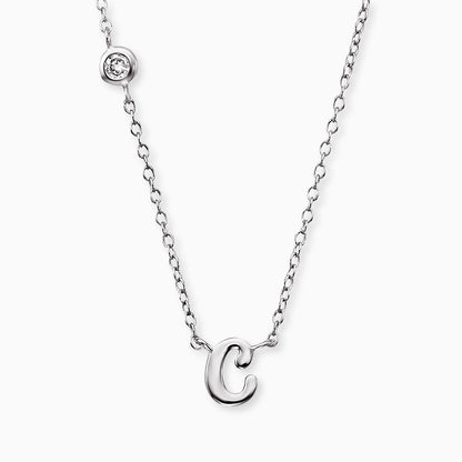 Engelsrufer women's necklace initials all letters with zirconia stone