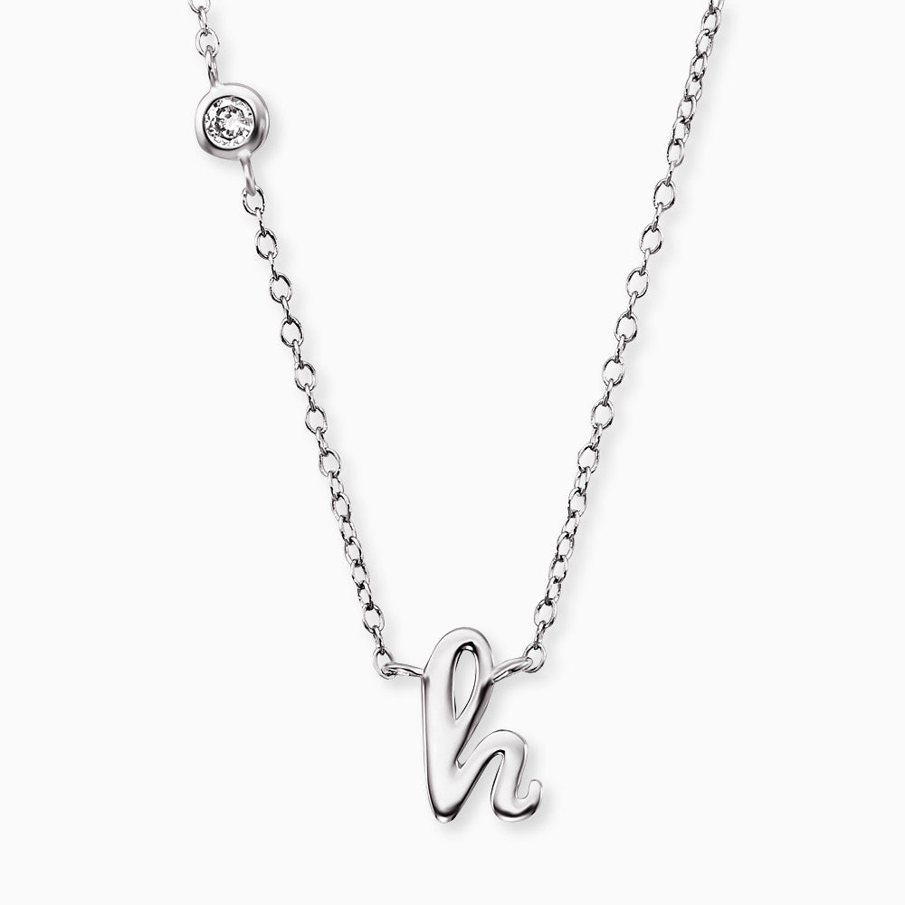 Engelsrufer women's necklace initials all letters with zirconia stone