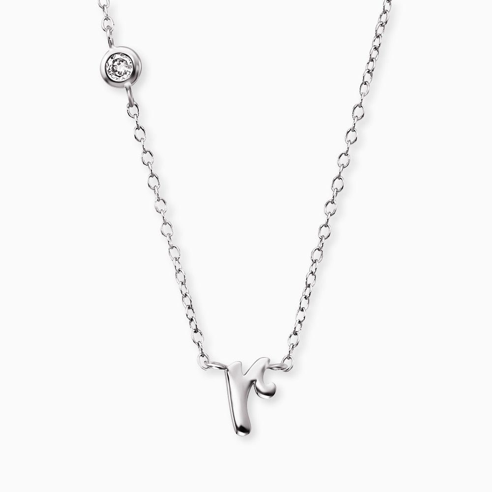 Engelsrufer women's necklace initials all letters with zirconia stone