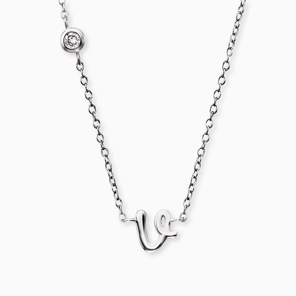 Engelsrufer women's necklace initials all letters with zirconia stone