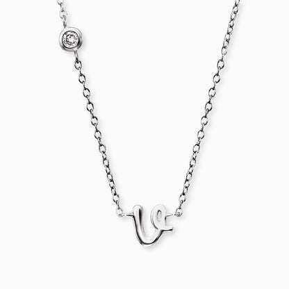 Engelsrufer women's necklace initials all letters with zirconia stone