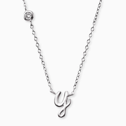 Engelsrufer women's necklace initials all letters with zirconia stone