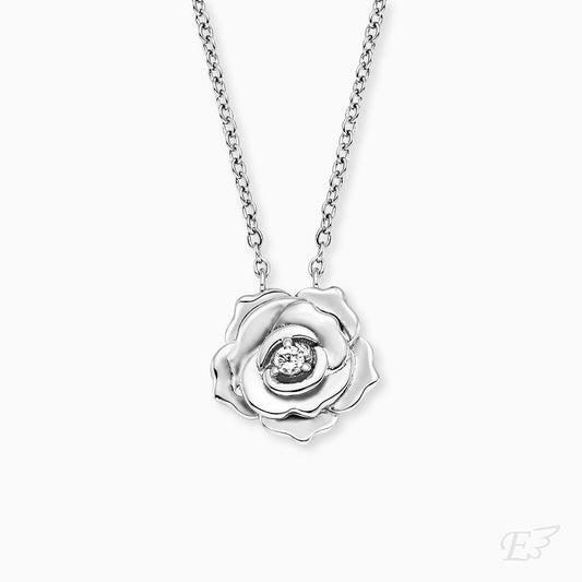 Engelsrufer Damenkette Sternlingsilber mit Rose und Zirkonia