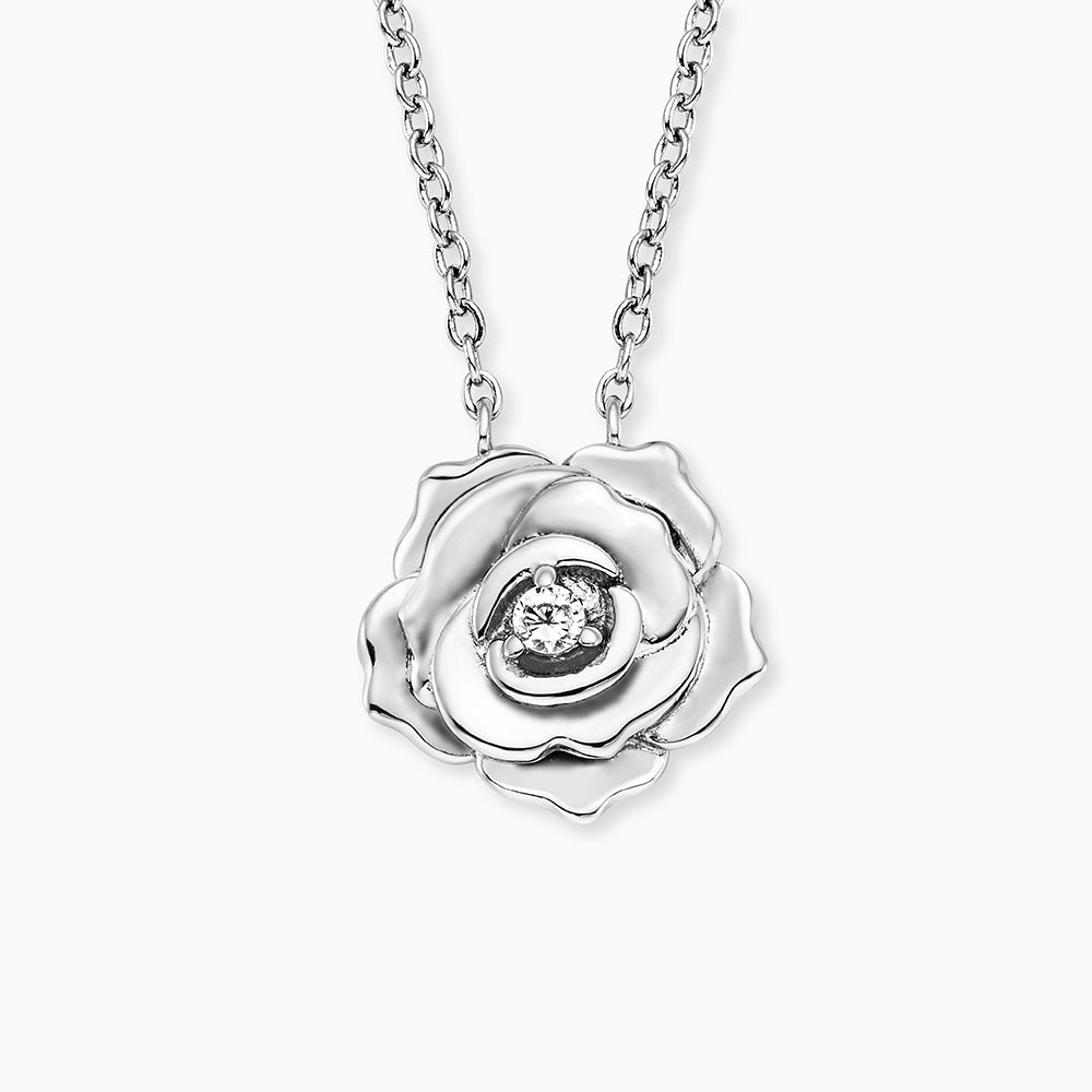 Engelsrufer Damenkette Sternlingsilber mit Rose und Zirkonia