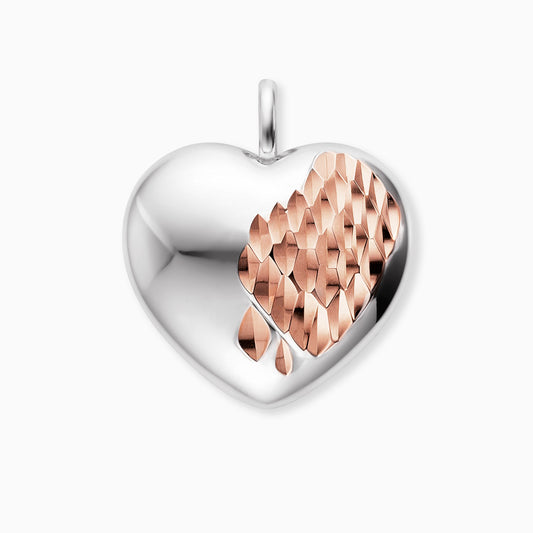 Engelsrufer pendant heart medallion silver and rose gold