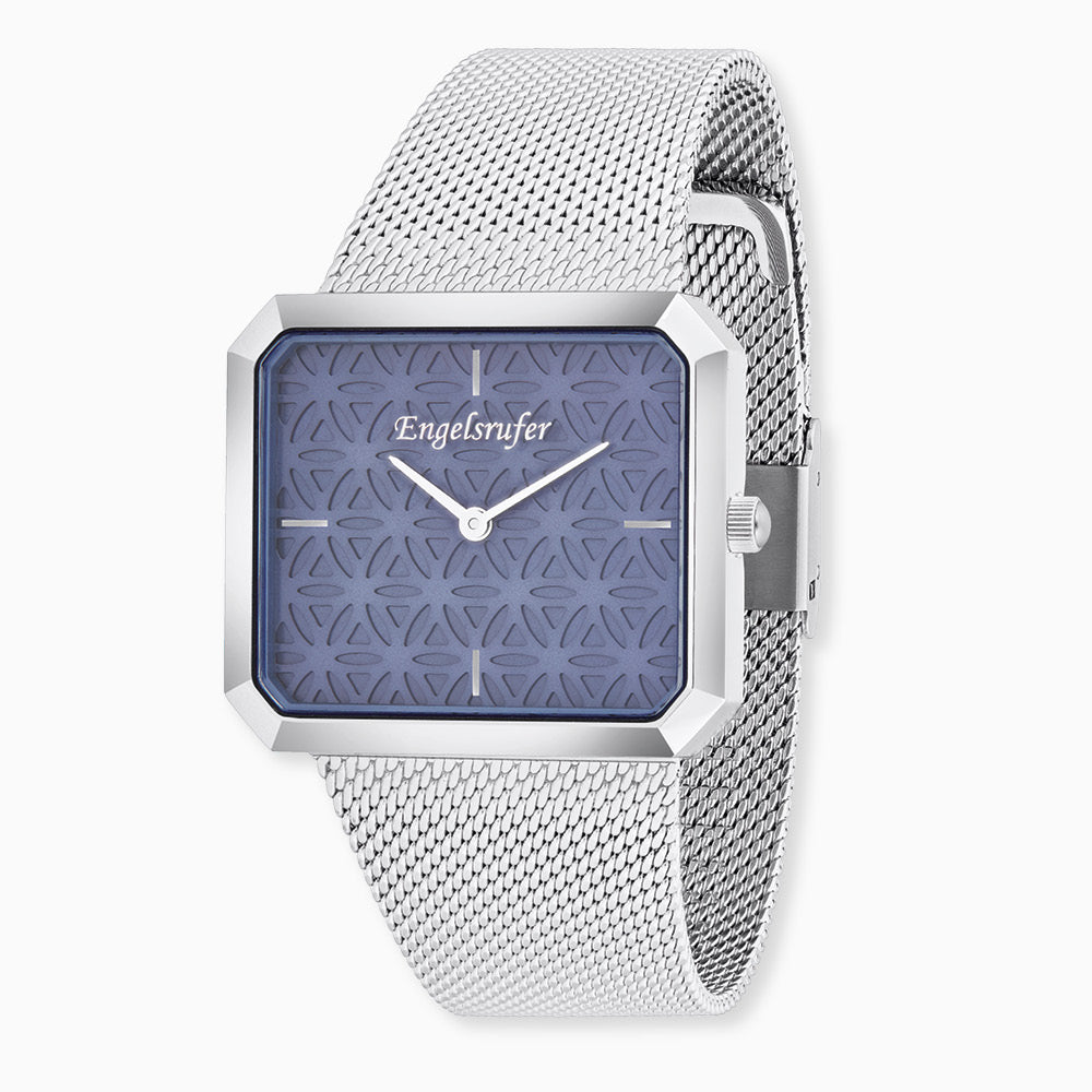 Engelsrufer women's analogue watch with silver mesh strap