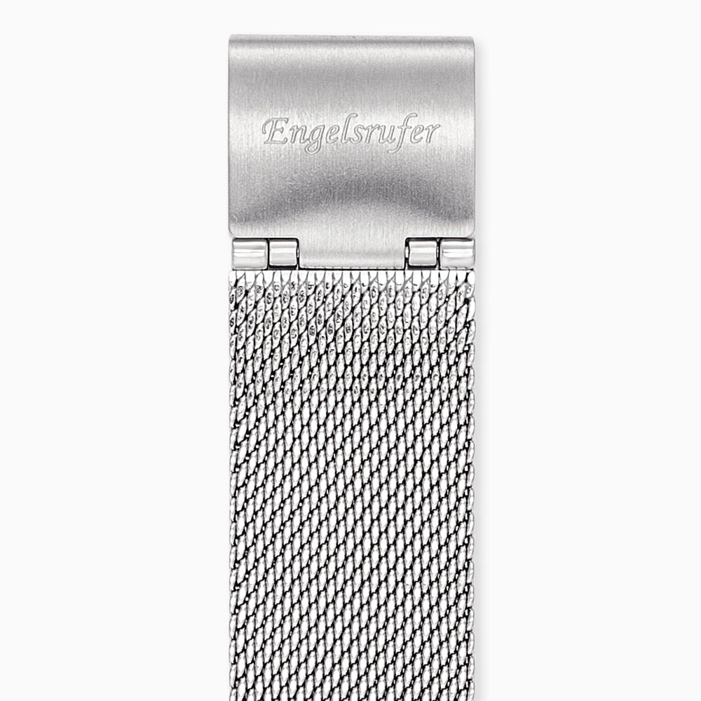 Engelsrufer Damen Ersatzarmband Mesh Armbanduhr silber 14 mm